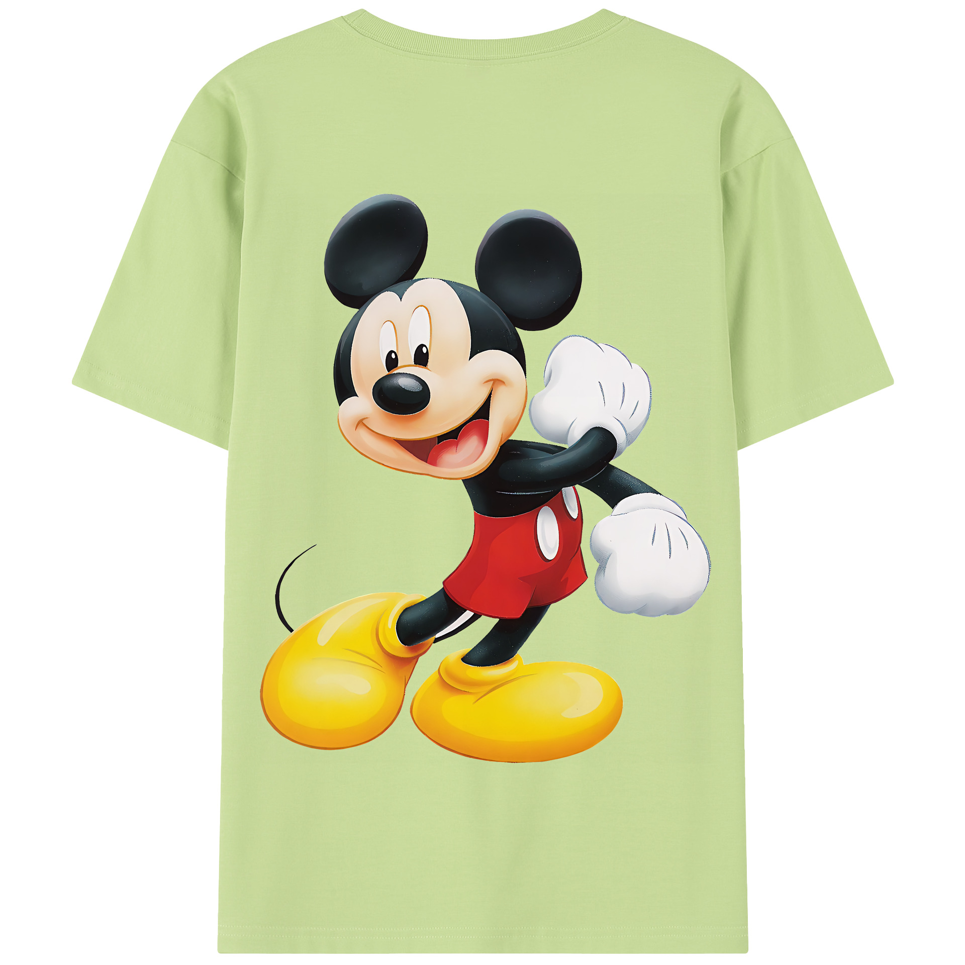 （画像用） ミッキーマウス Mickey Mouse 綿100％半袖Tシャツ（背面プリント）
